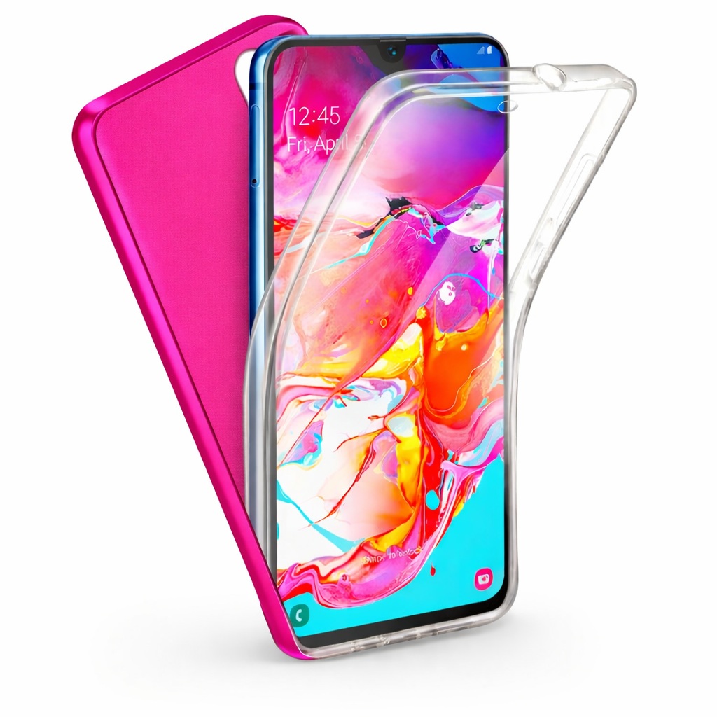 Πλήρης κάλυψη 360° εμπρός & πίσω για Xiaomi Redmi Note 10/Note 10S - Χρώμα: Φούξια